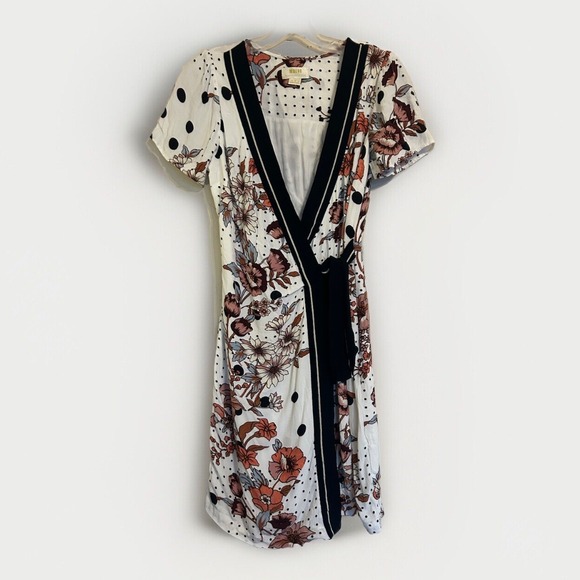 Anthropologie Dresses & Skirts - Anthropologie Maeve Floral Aubrey Tie Waist Wrap Dress 2 S Boho Resort Feminine